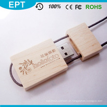 3D Gravura Logotipo Madeira USB Flash Drive com Logo (TW013)